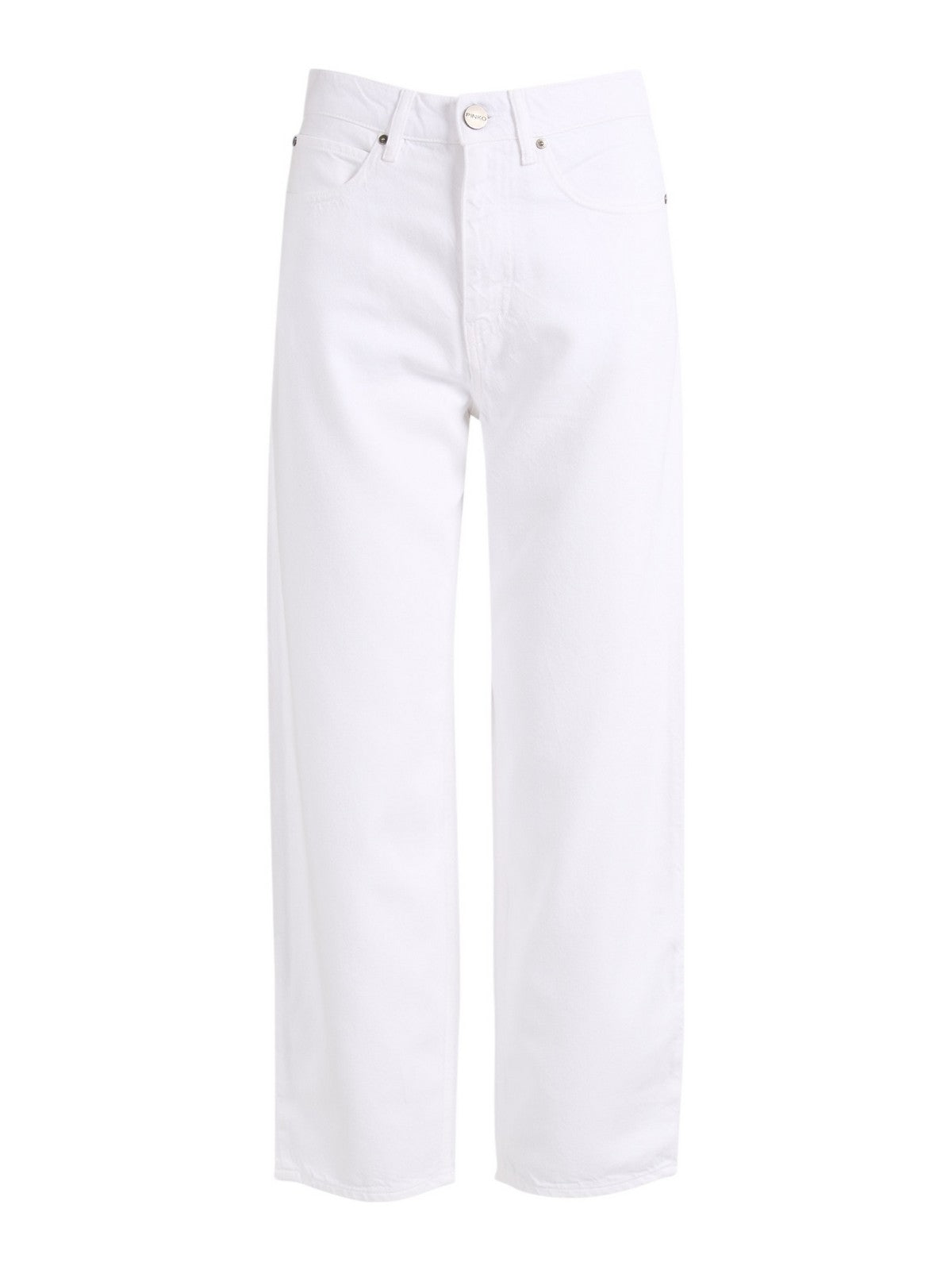 PINKO Jeans Donna ESTELLE EGG BULL SLEGATO 103857-A3E1 Z04 BIANCO BRILL.