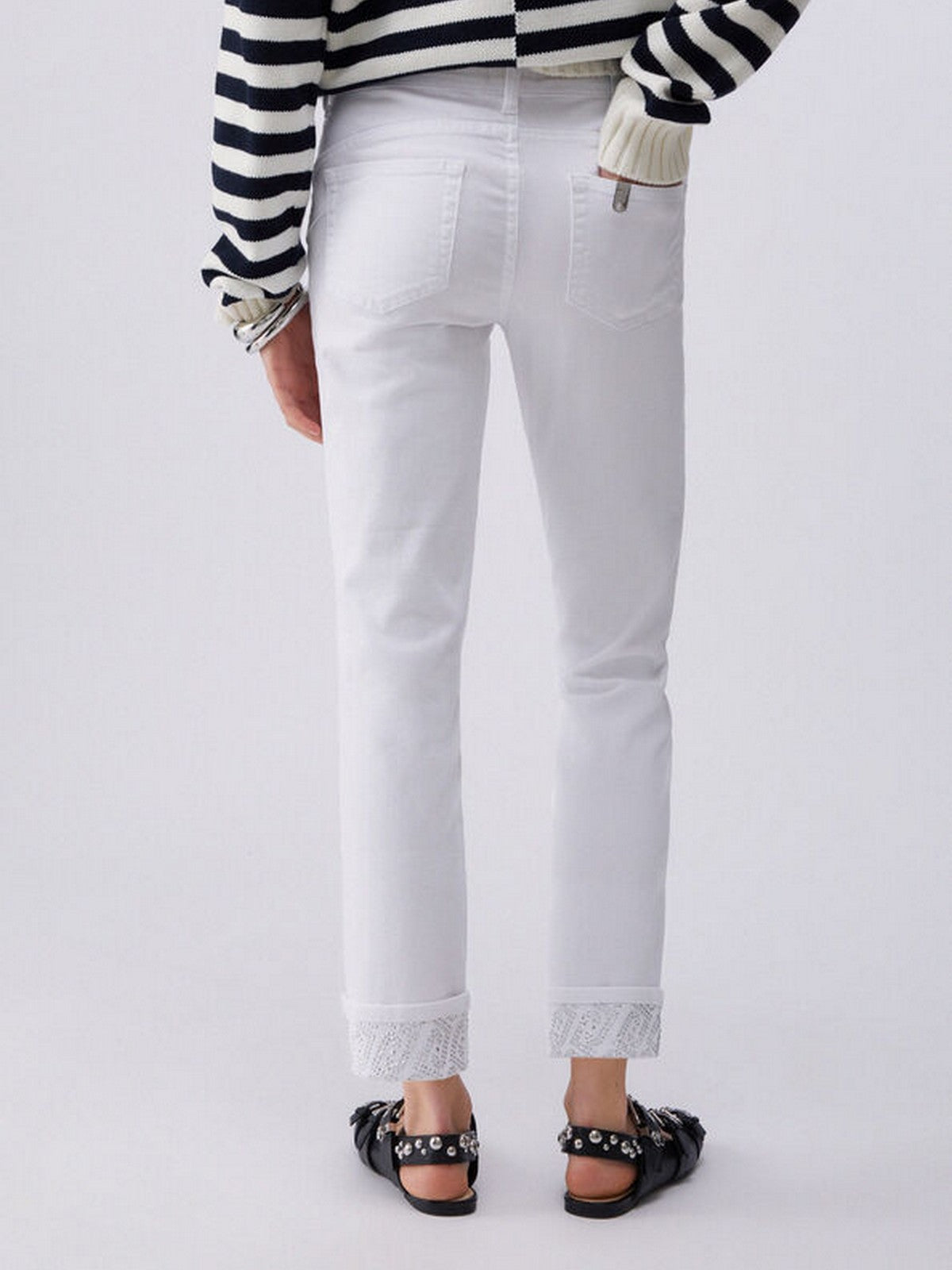 LIU JO BLUE DENIM Pantalone Donna  UA6006T2594 11111 BIANCO OTTICO