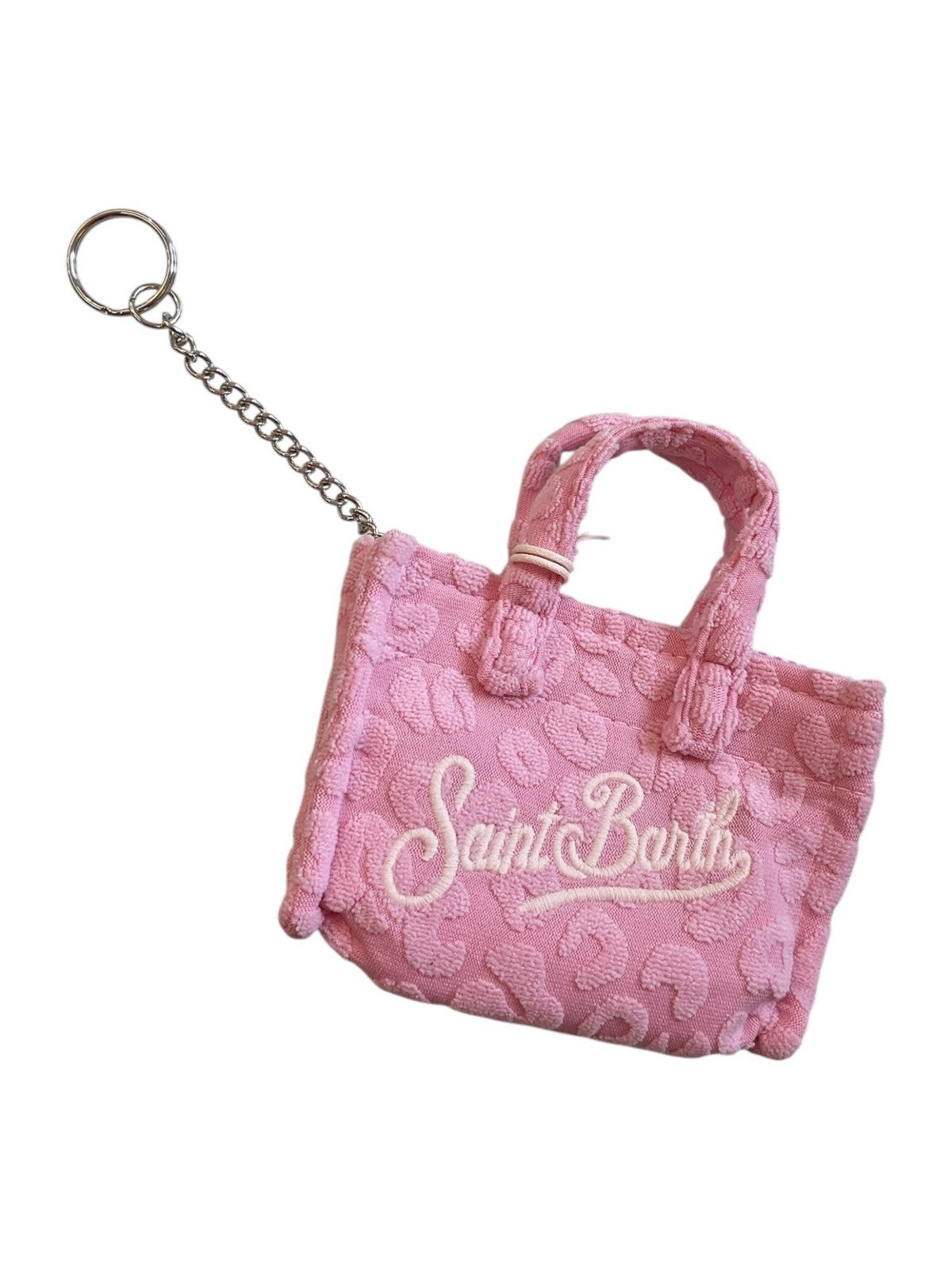 MC2 SAINT BARTH Portachiavi Donna  KEY BAG SPONGE 00527L TERRY EMBOSSED LEOPARD 21 EMB