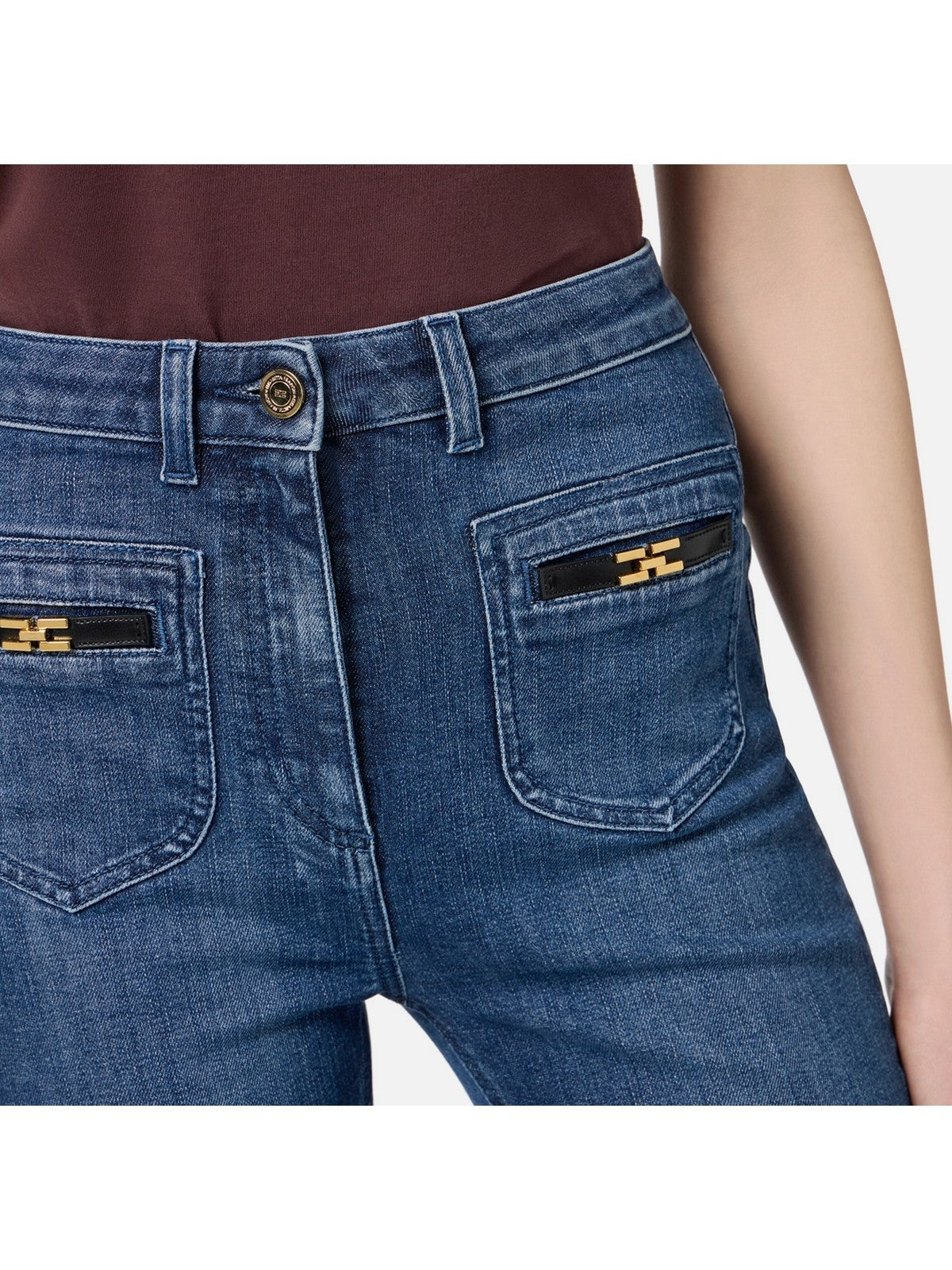ELISABETTA FRANCHI Jeans Donna  PJ12N56E2 104 BLUE DENIM gioboutiqueweb