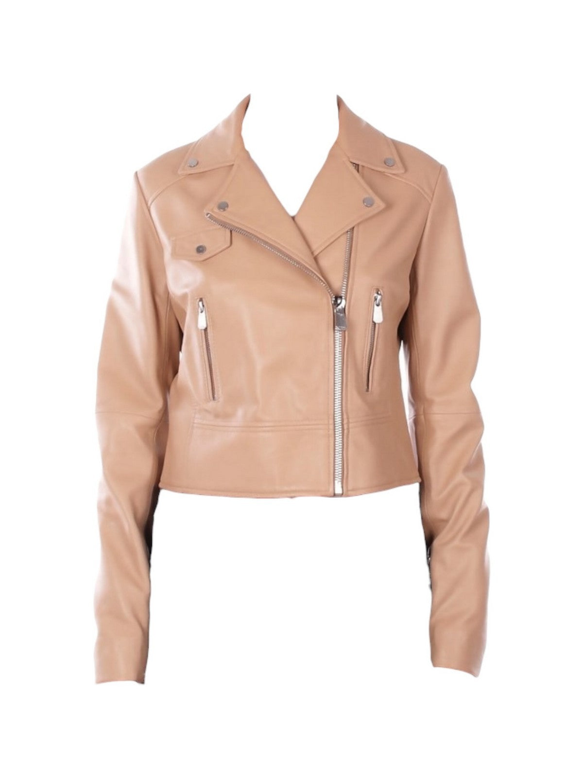 PINKO Giubbino Donna NEW SENSIBILE CHIODO NAPPA 106247-A32I D41 BEIGE CHANTILLY