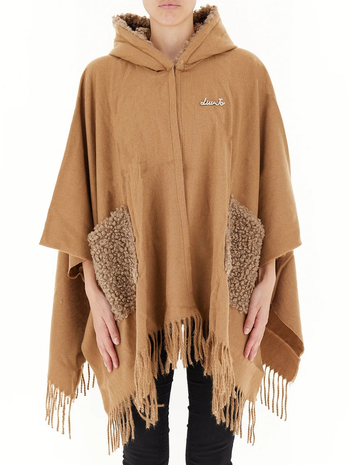 LIU JO SOFT Poncho Donna  2F4018T0300 00070 Marrone gioboutiqueweb