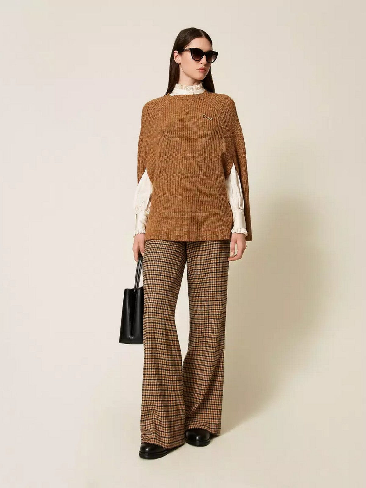 TWINSET Mantella Donna MIX MERINOS WOOL SHAPES 252TT3421 12538 ALPACA