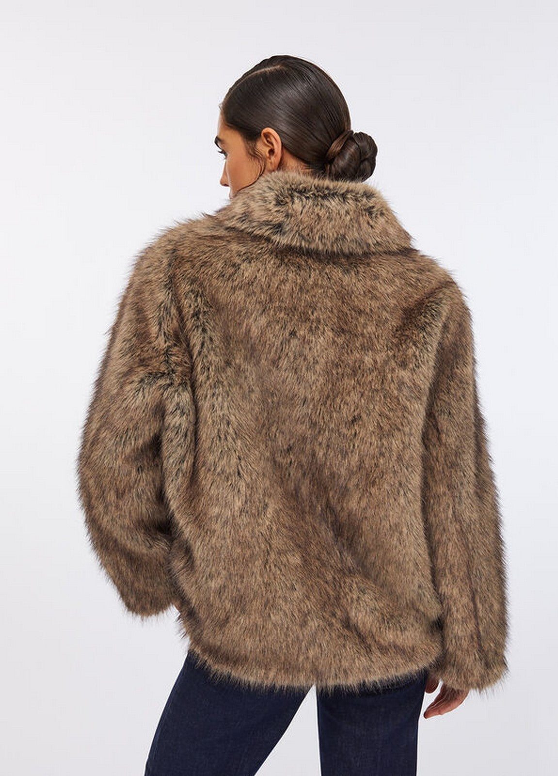 LIU JO WHITE Pelliccia Donna  MF5232E1095 M9873 Brown wolf