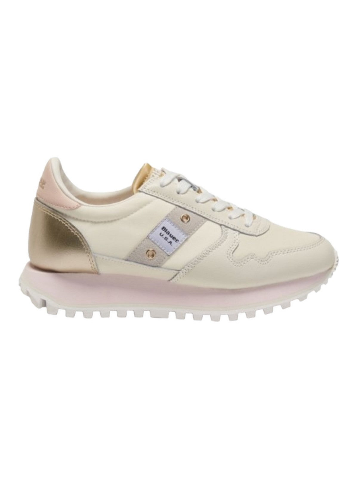 BLAUER Sneaker Donna MILLEN01 S4MILLEN01/LEM CRE/GLD Beige