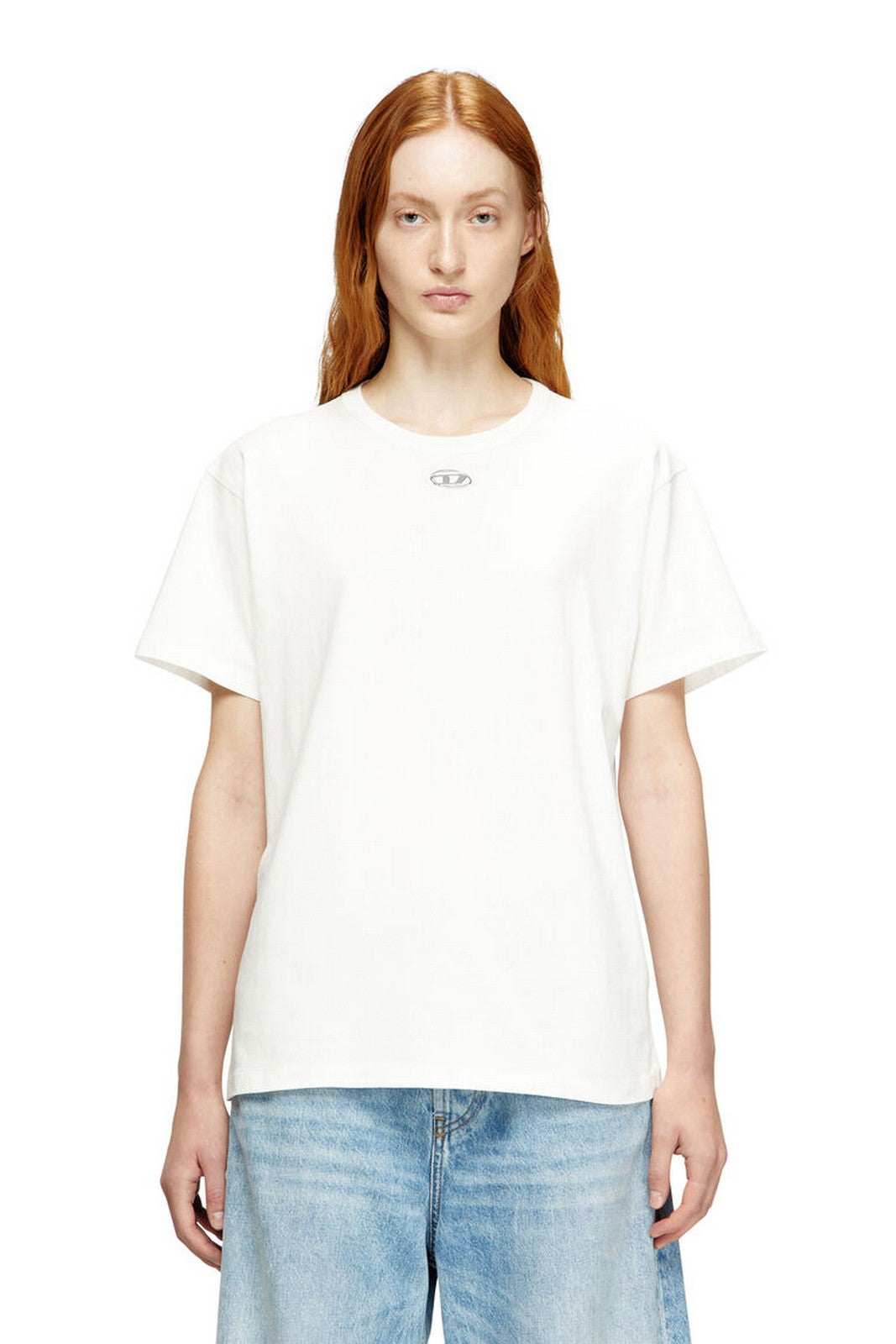 DIESEL T-shirt Donna T-NORMY-OD-S1 MAGLIETTA A20399 0JMBB 141 104 - OFF/WHITE