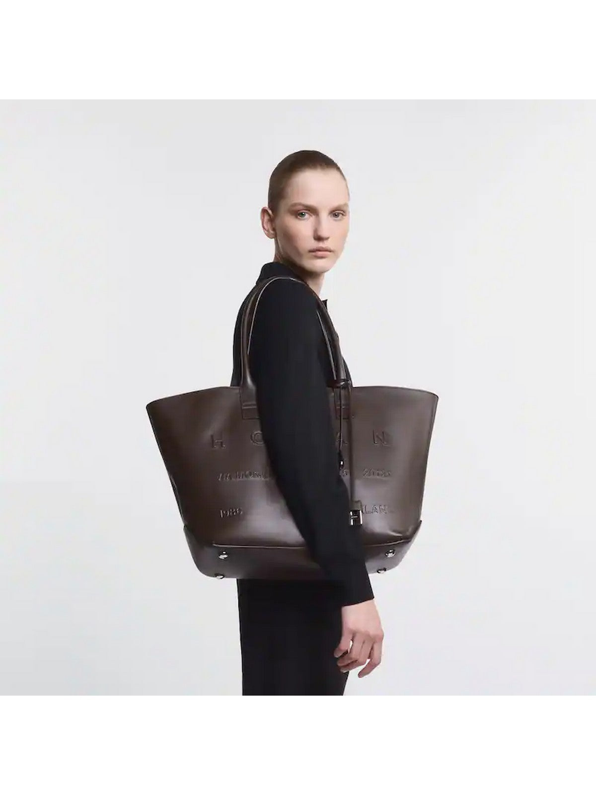 HOGAN Borsa Donna ADDRESS SHOPPING MEDIA KBW01TA0300TZPS808 PALISSANDRO gioboutiqueweb