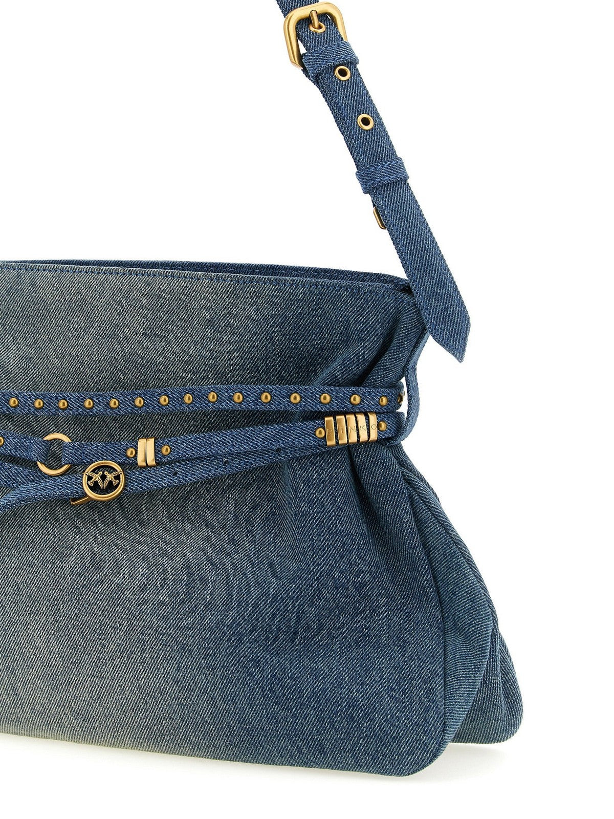PINKO Borsa Donna BELT BAG BIG DENIM 105903-A31G PJDQ LAVAGGIO MEDIO-ANTIQUE GOLD