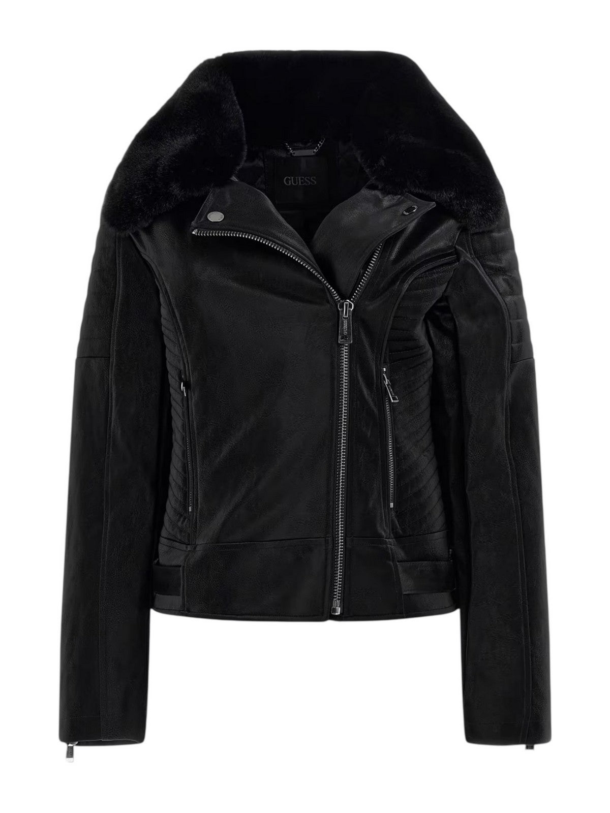GUESS Giubbino Donna DARCEY BIKER JACKET W5BL35 W2820 JBLK Jet Black A996