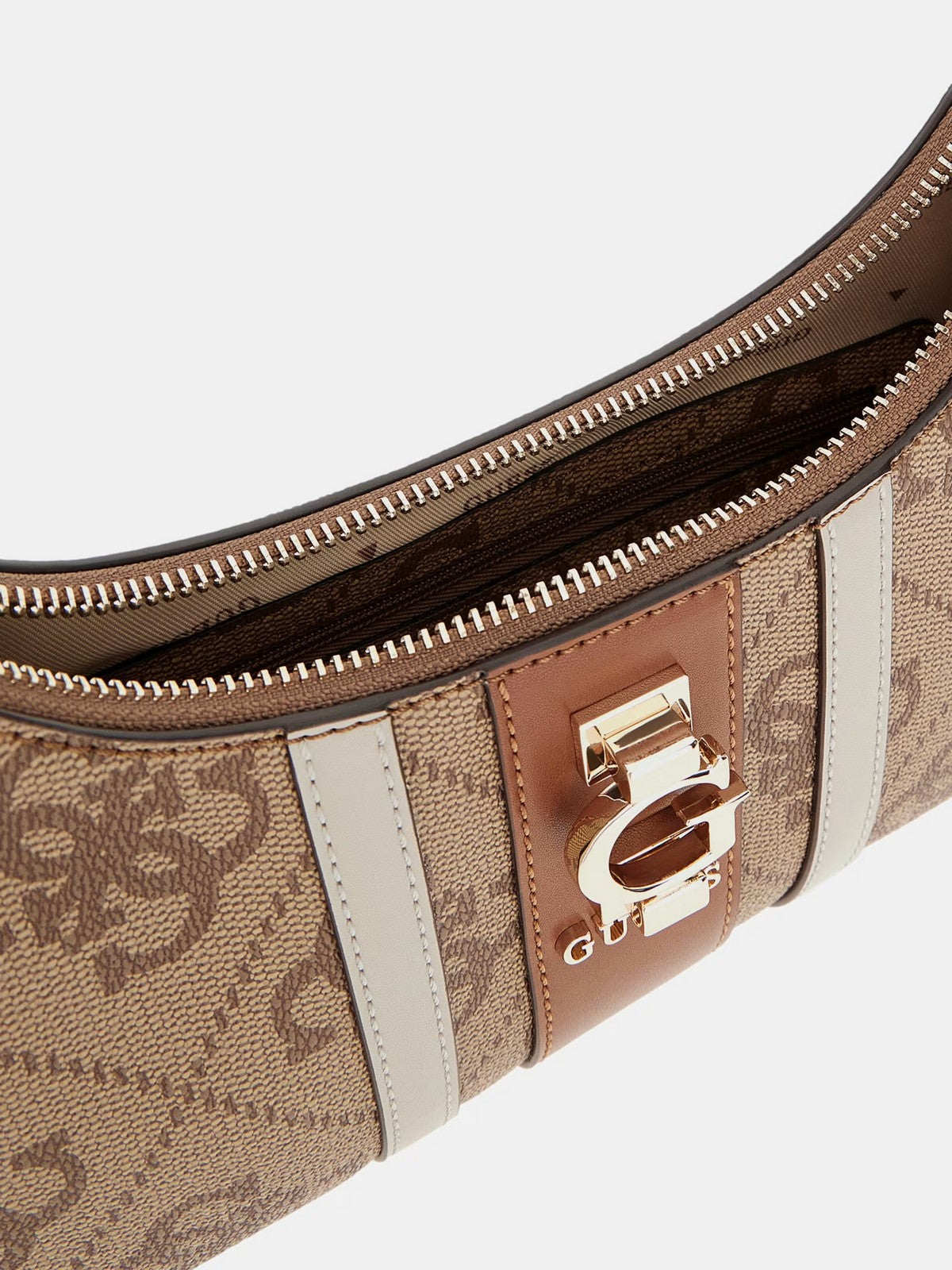 GUESS Borsa Donna ERENIA TOP ZIP SHOULDER BAG HWSO78 38180 LTL LATTE LOGO