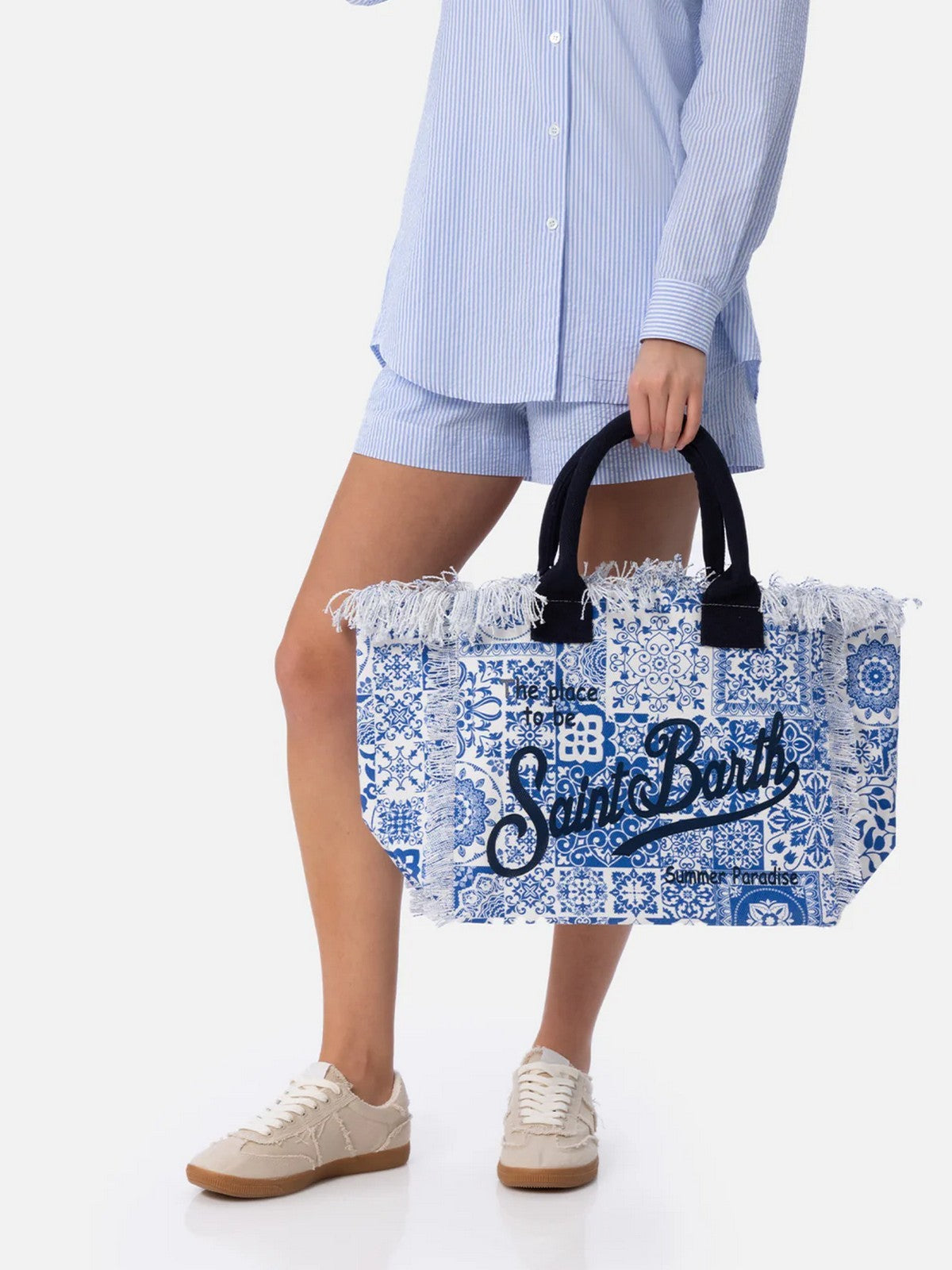 Mc2 Saint Barth Woman Vanity Blind Blue Blue Bag