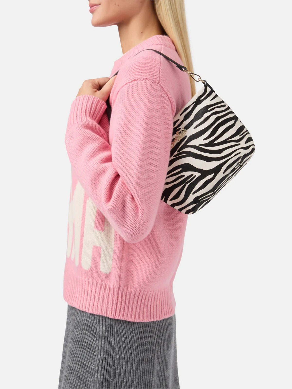 MC2 SAINT BARTH Pochette Donna  ALINE BAG 00711I ZEBRA BRUSHED LEATHER 10