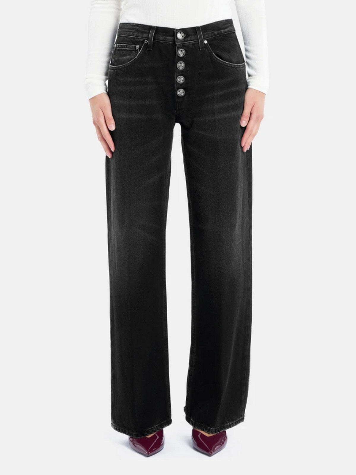 DONDUP Jeans Donna JACKLYN BOT GIOIELLO DP427B DFE305D LM9 999 Nero