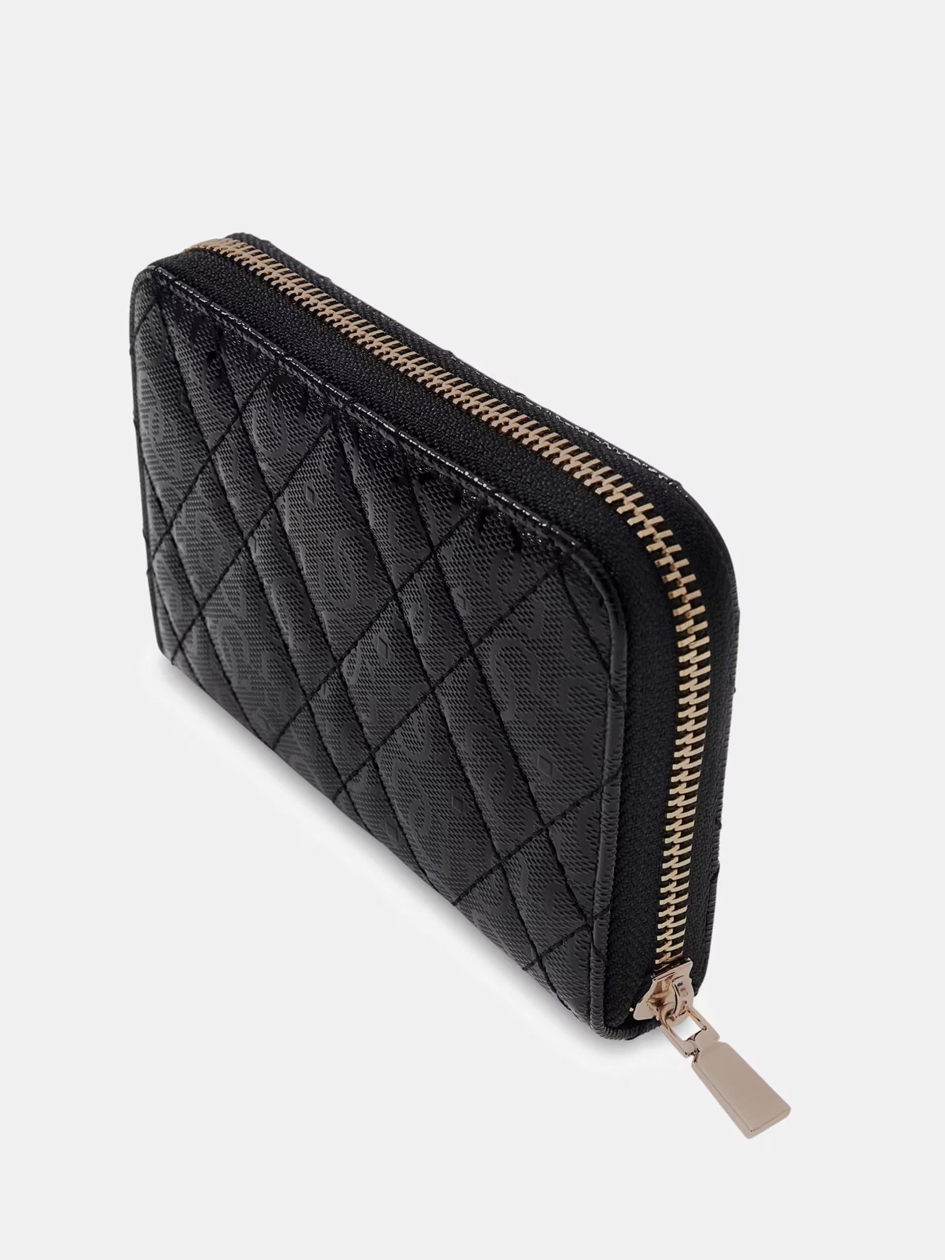 GUESS Portafoglio Donna ISEMAY SLG MEDIUM ZIP AROUND SWGG96 28140 BLA BLACK