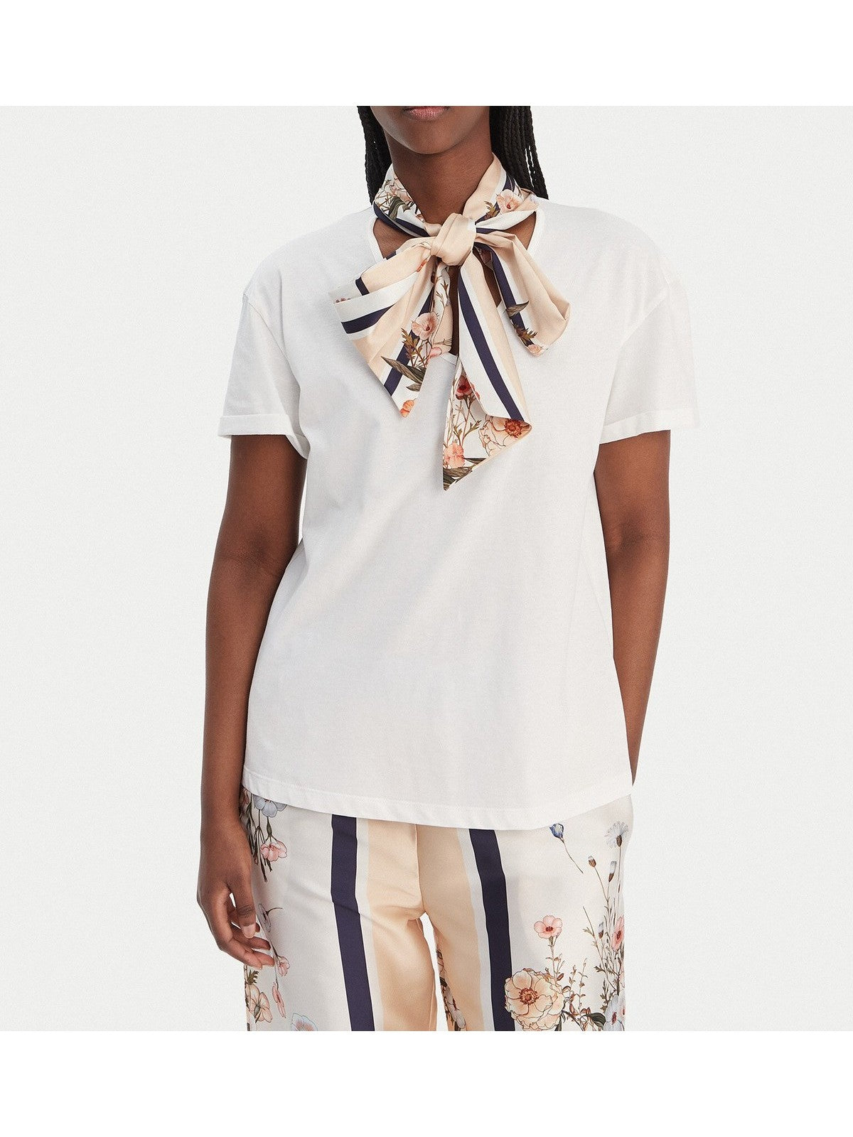 LIU JO WHITE T-shirt Donna  WA6189J6308 P9373 Bco/blooming foul