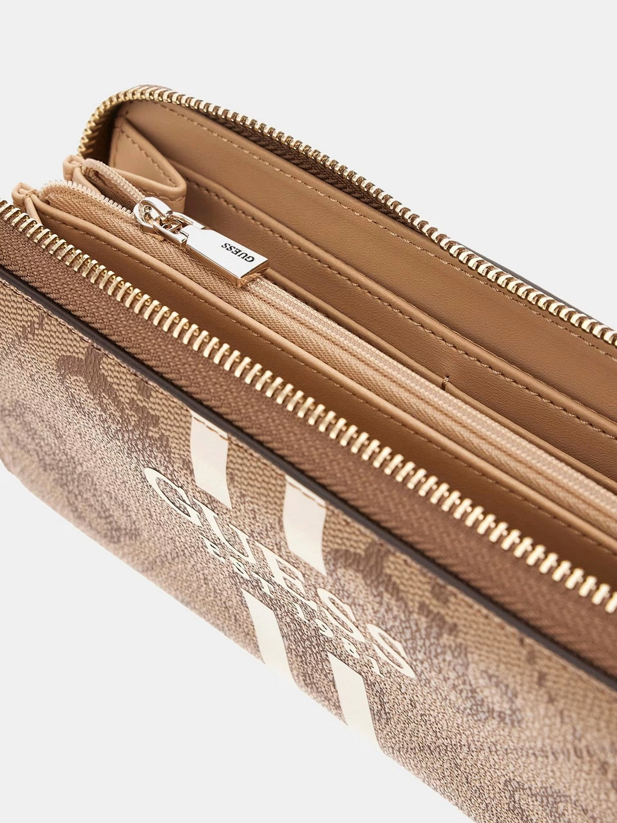 GUESS Portafoglio Donna LAUREL II SLG LARGE ZIP AROUND SWOS74 59146 LTL LATTE LOGO