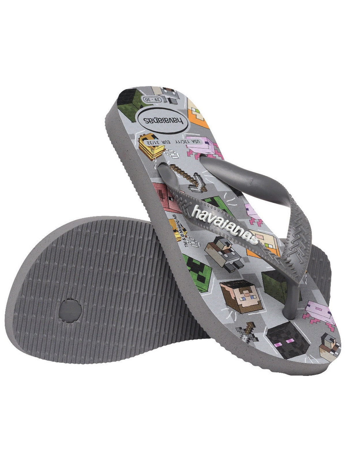 HAVAIANAS Infradito Bambini e ragazzi Hav. Kids minecraft 4145125.5178 Grigio gioboutiqueweb