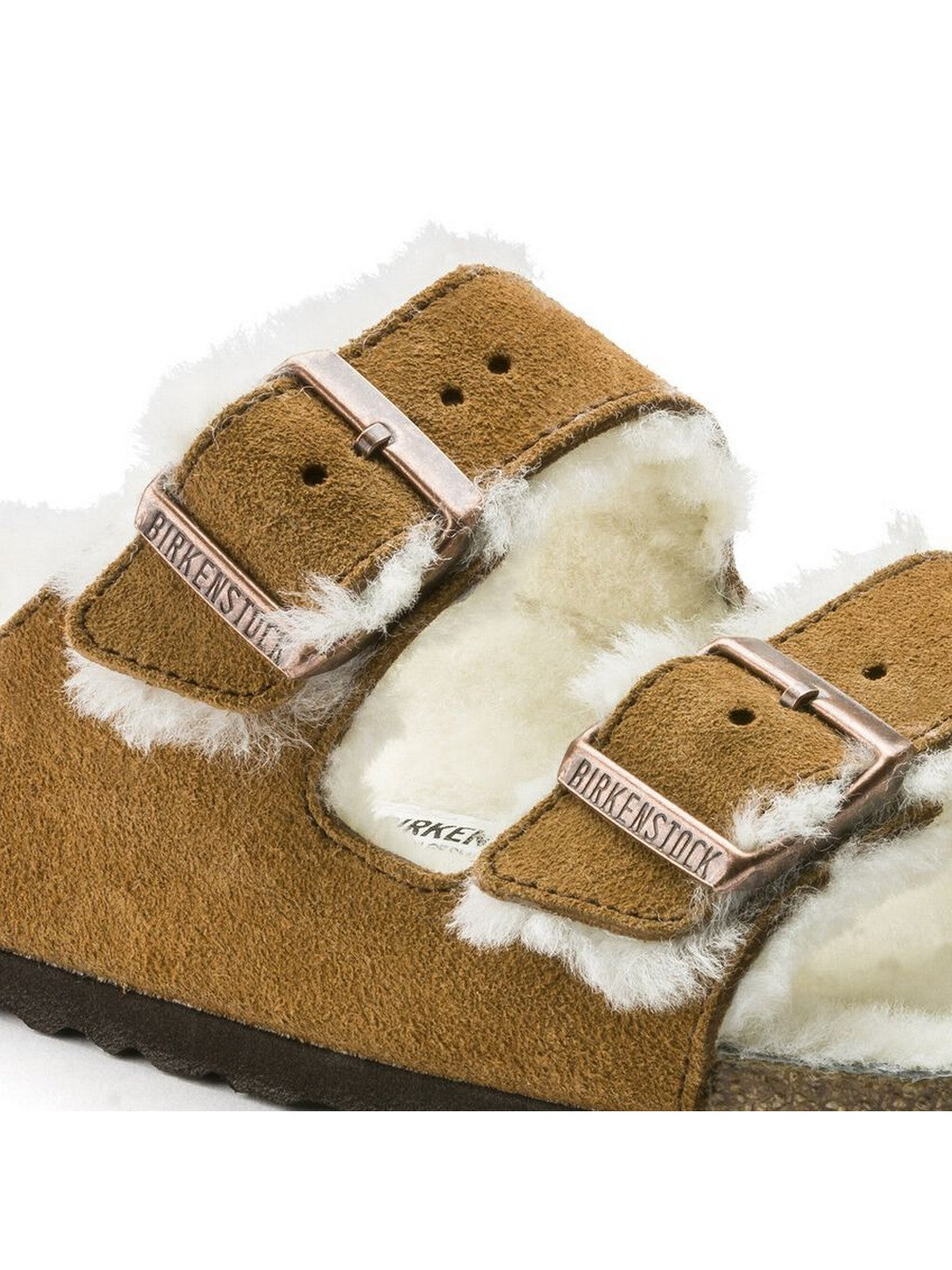 BIRKENSTOCK Chausson Arizona en peau de mouton pour femme 1001135 Beige