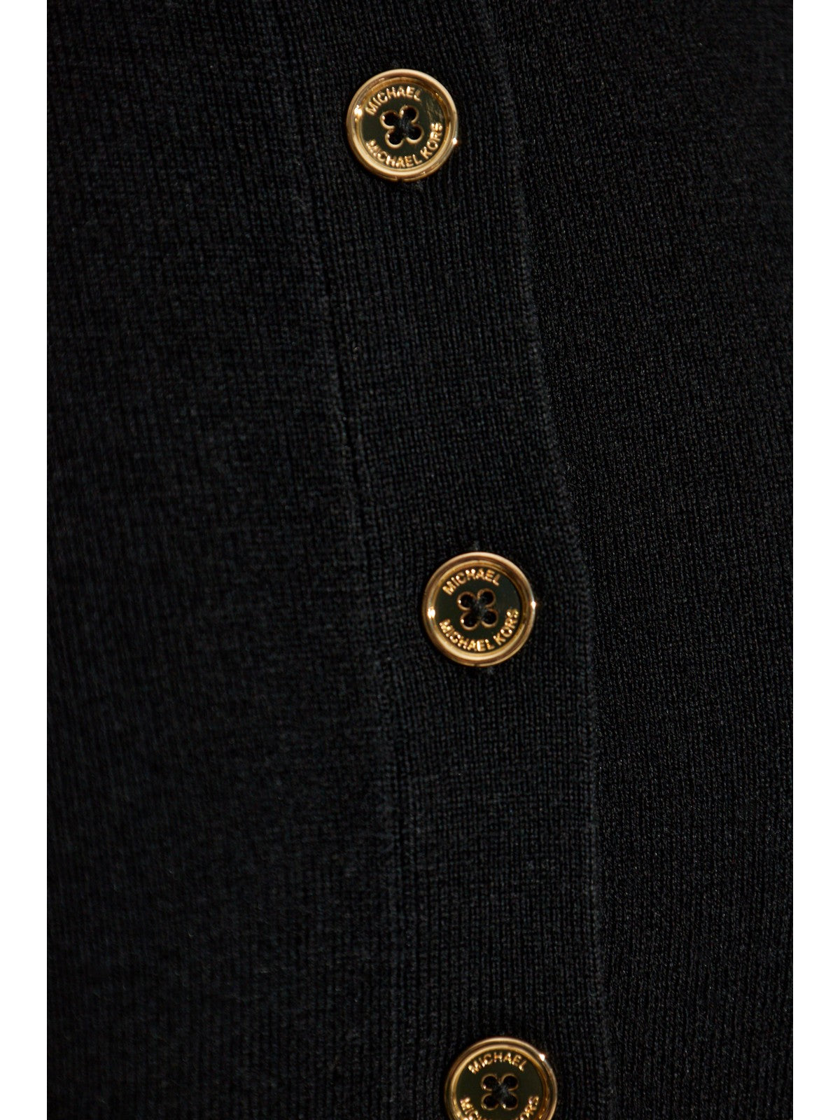 Michael Kors Cardigan Frau Merino Rib Crew NK Cardi MT5617W4VR 001 Schwarz