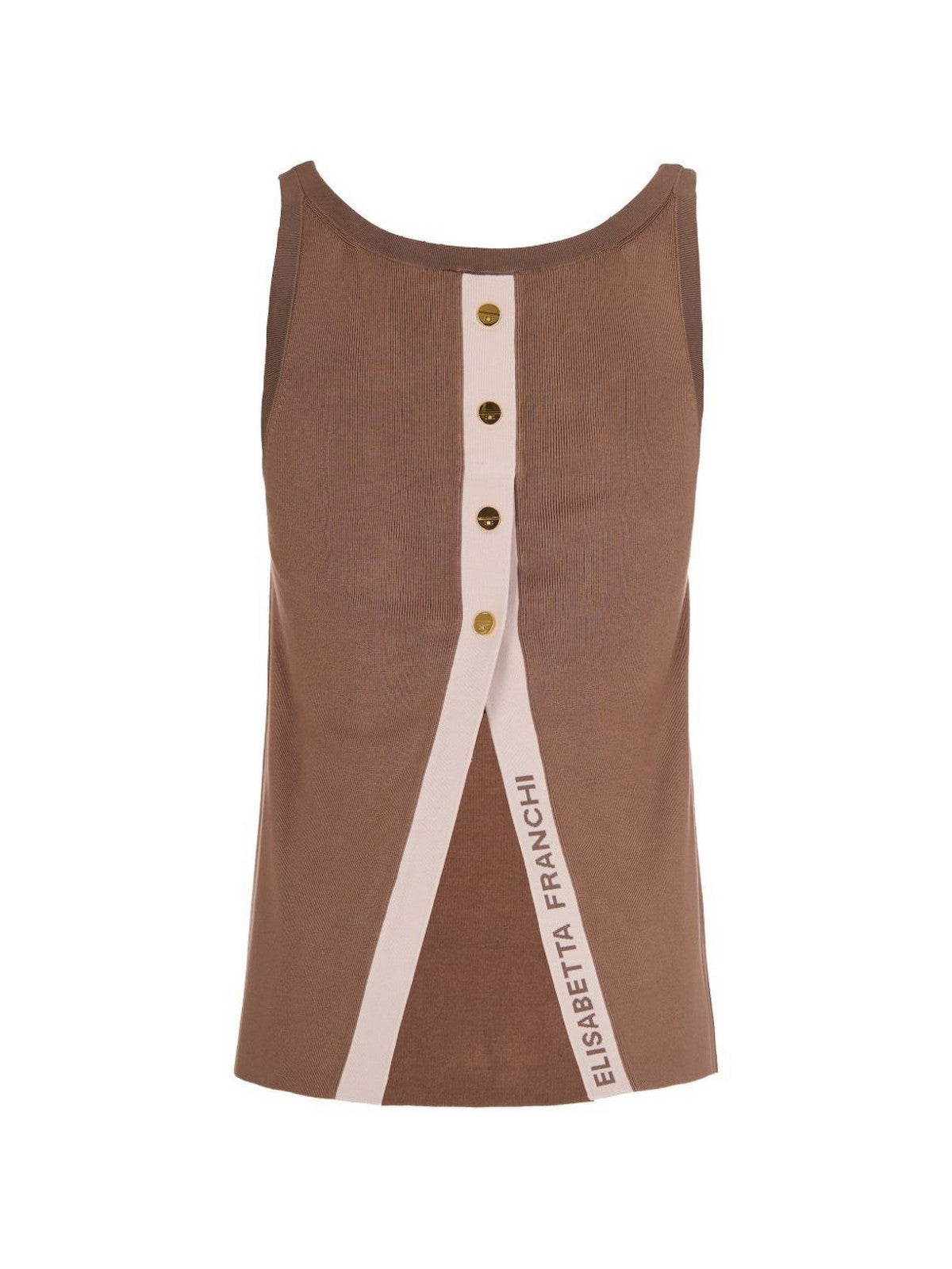 ELISABETTA FRANCHI Top Donna  TK72S61E2 727 ARGILLA/BURRO