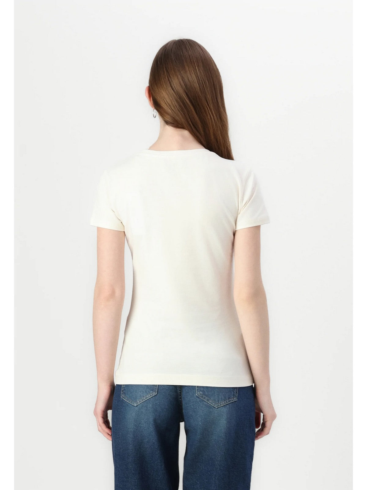 GUESS T-shirt Donna SS VN PYTHON TRIANGLE TEE W5RI21 J1314 A90F CEMENTO gioboutiqueweb
