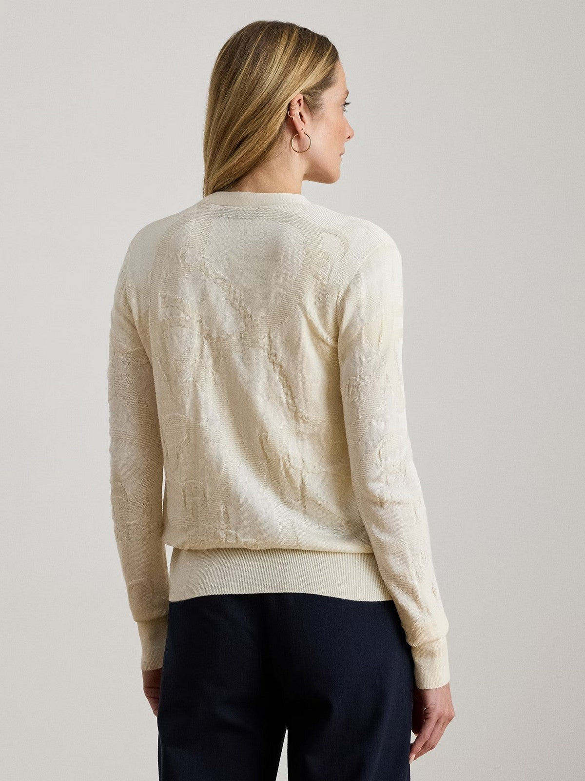 LAUREN RALPH LAUREN Cárdigan de Mujer DENZEL-MANGA LARGA-CARDIGAN 200P03476 001 MASCARPONE CREMA