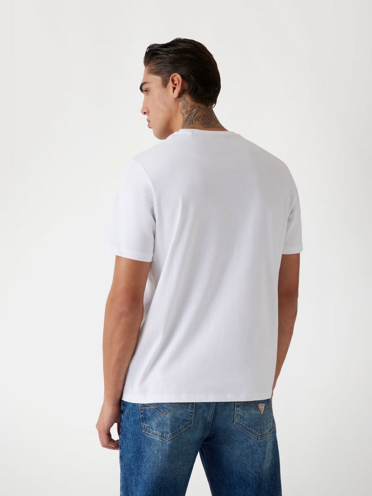 GUESS T-shirt Uomo SS CN PATCH TEE M4YI0A KCCM1 G011 PURE WHITE