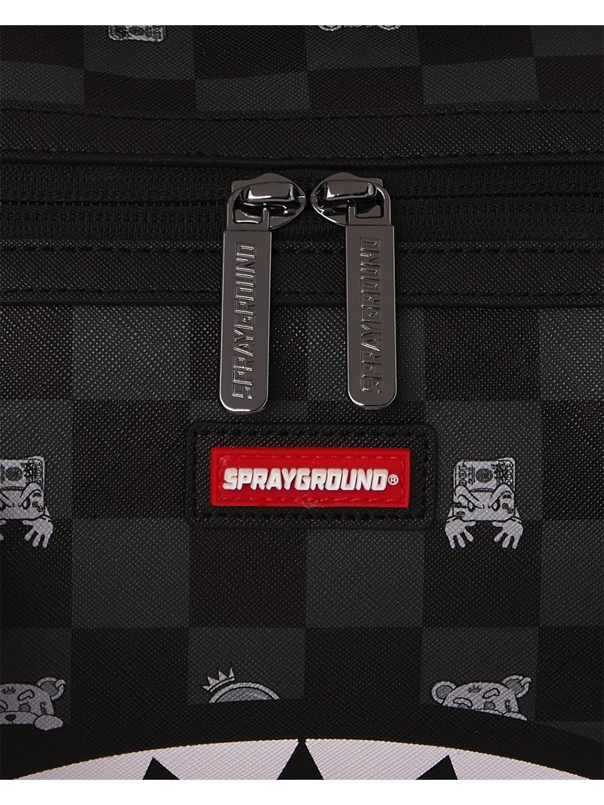SPRAYGROUND Borsa Unisex adulto GRAY PEEKING CHARACTER CHECK MINI DUFFLE 910D8911NSZ Nero