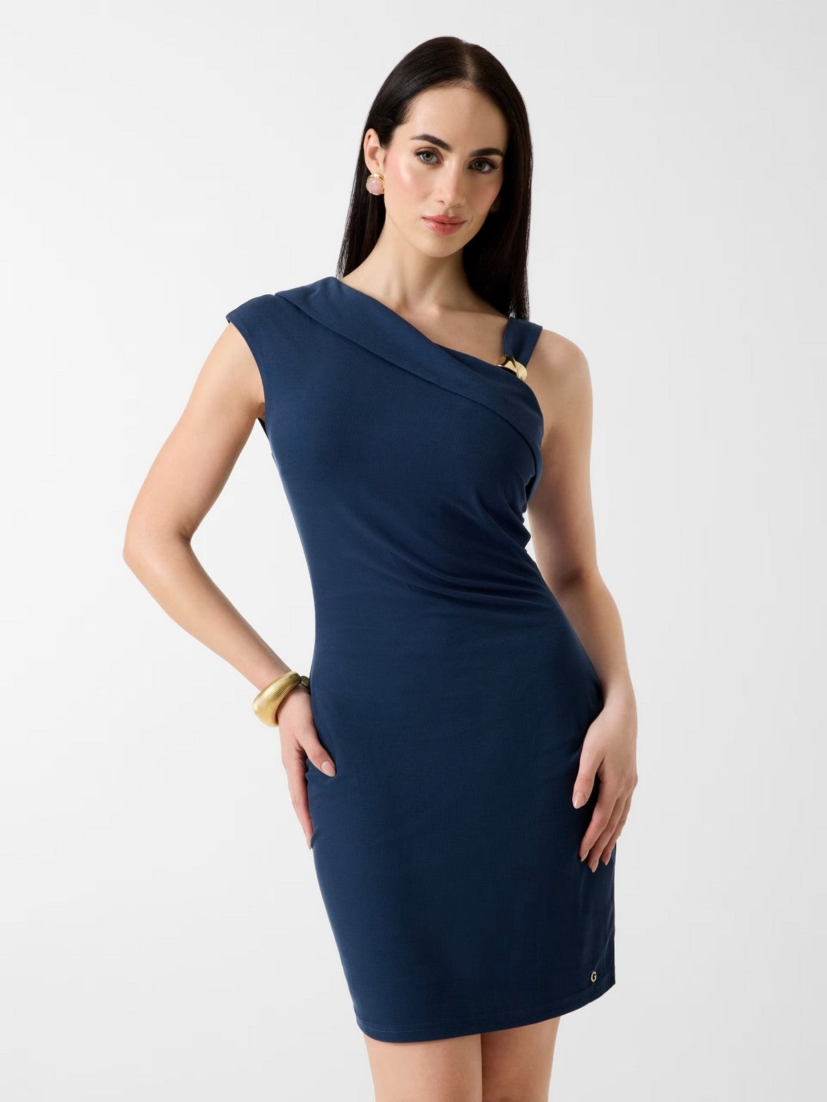 GUESS Abito Donna BRIGITTE MINI DRESS W6GK23 K3017 G7P1 BLACKENED BLUE