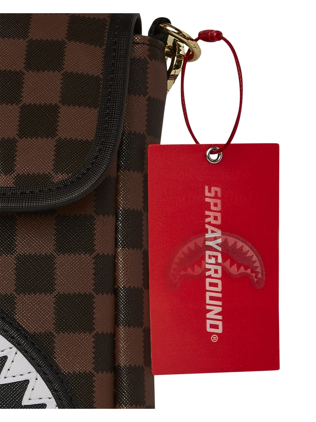 SPRAYGROUND Tracolla Uomo SAWTOOTH SHARKS IN PARIS MESSENGER SLING 910B7839NSZ MARRONE gioboutiqueweb