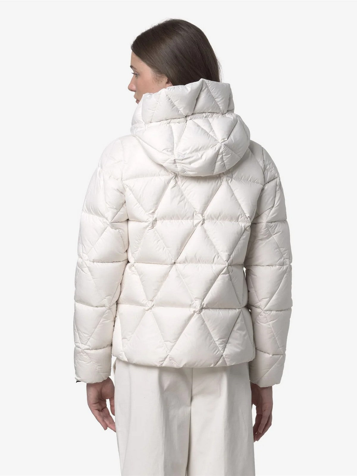 K-WAY Piumino Donna LETHILLE THERMO MICROFIBER K7136KW B2Z WHITE GARDENIA COMBO