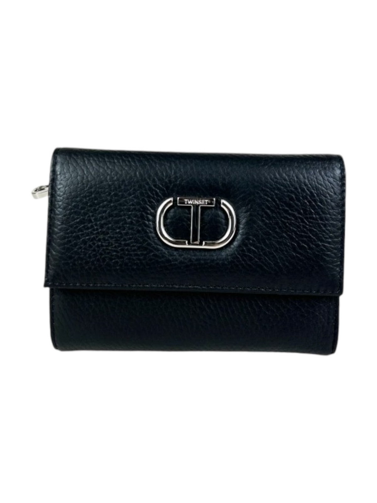 TWINSET Portafoglio Donna BUCKLE LEATHER 242TB7016 00006 Nero gioboutiqueweb