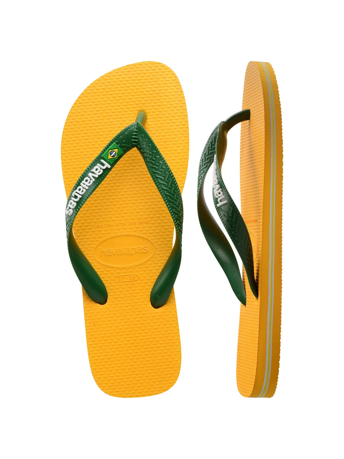 HAVAIANAS Tongs Femme Hav. Logo Brésil 4110850.1740 Jaune