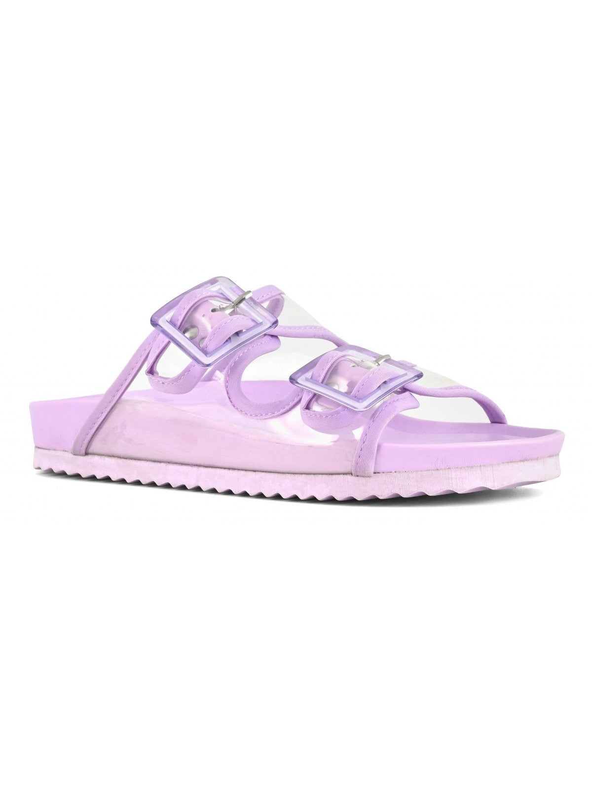 Colors of California Sandal Woman Dos hebillas de sandalia de plexi HC.Bio404 lil viola