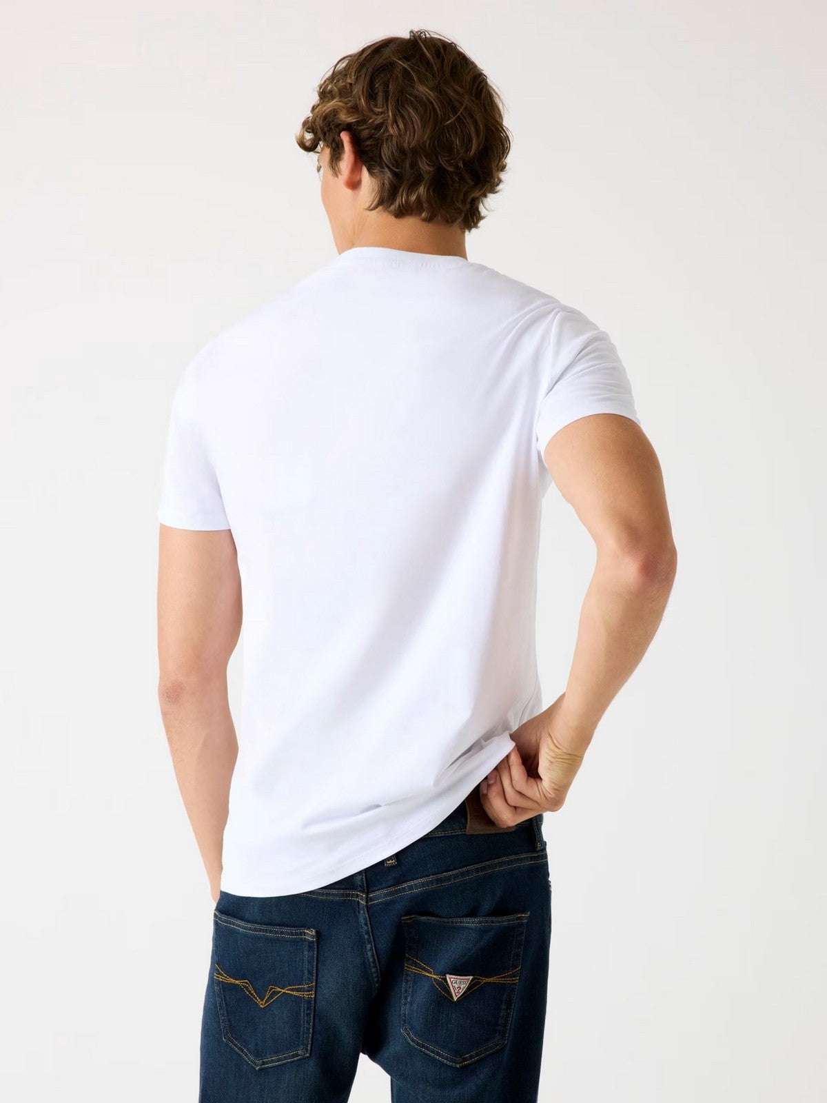GUESS T-shirt Uomo CN SS ORIGINAL LOGO TEE M2YI71 I3Z14 G011 PURE WHITE