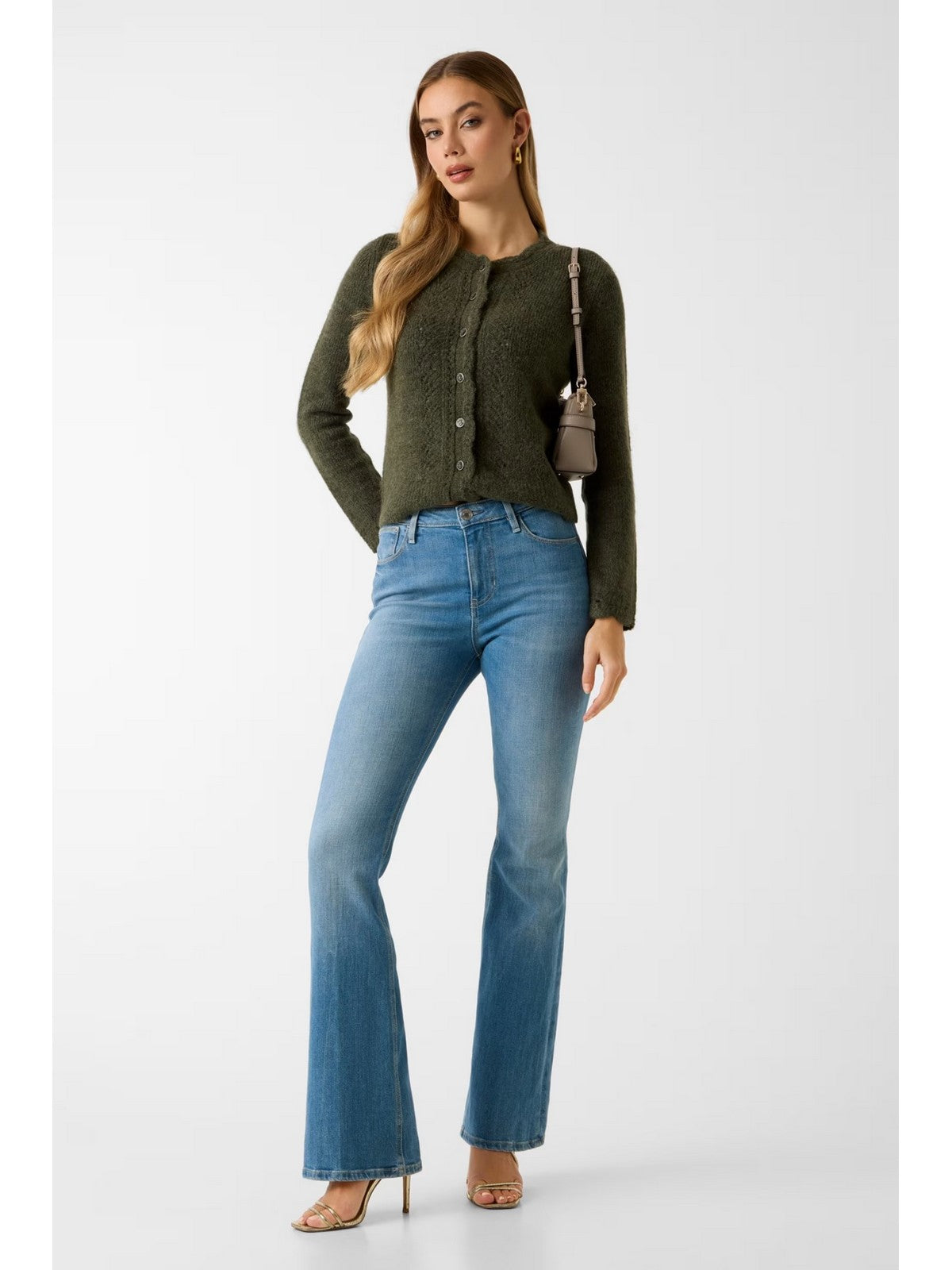 GUESS Jeans Donna SEXY FLARE W6RA0L D6882 SFWH SUNFLOWER BLISS WASH