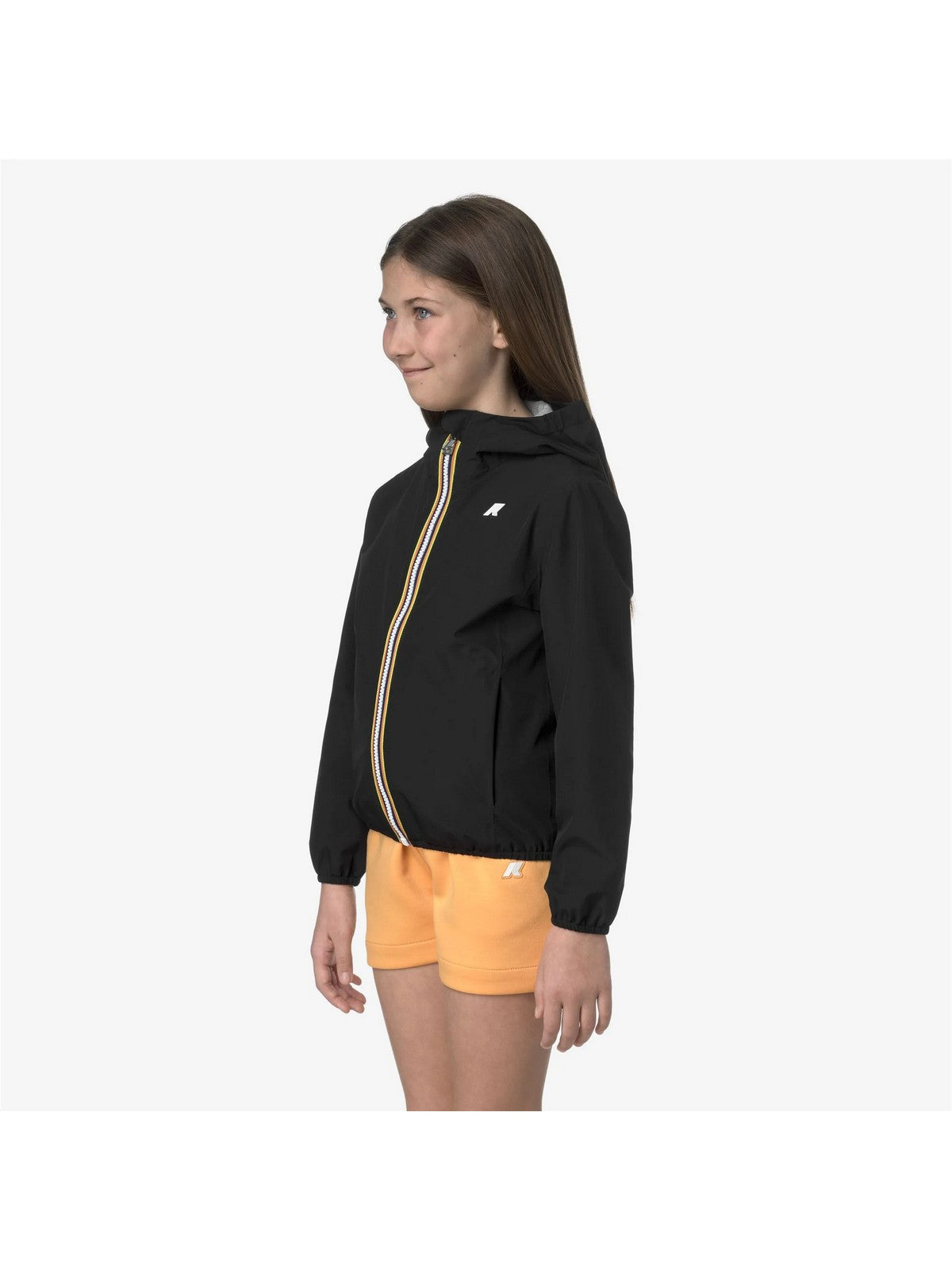 K-WAY KIDS Giubbino Bambine e ragazze P. LILY STRETCH POLY JERSEY K2148NW USY BLACK PURE