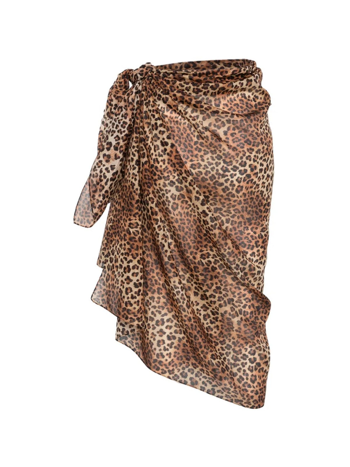 MC2 SAINT BARTH Pareo Donna  THAITI 00168L SILK VOILE SAND LEOPARD 19