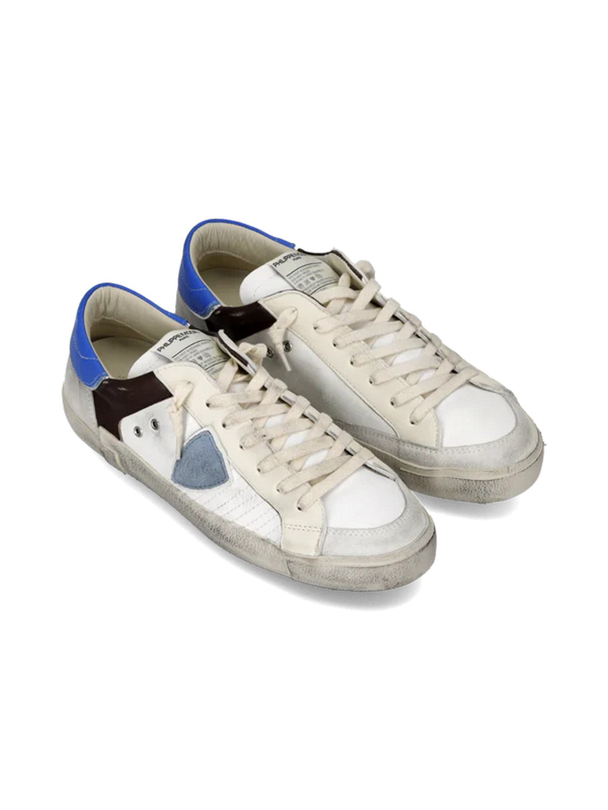 PHILIPPE MODEL Sneaker Uomo Prsx Low Man PRLU XP11 MIXAGE POP_BLANC BRUN BLUETTE