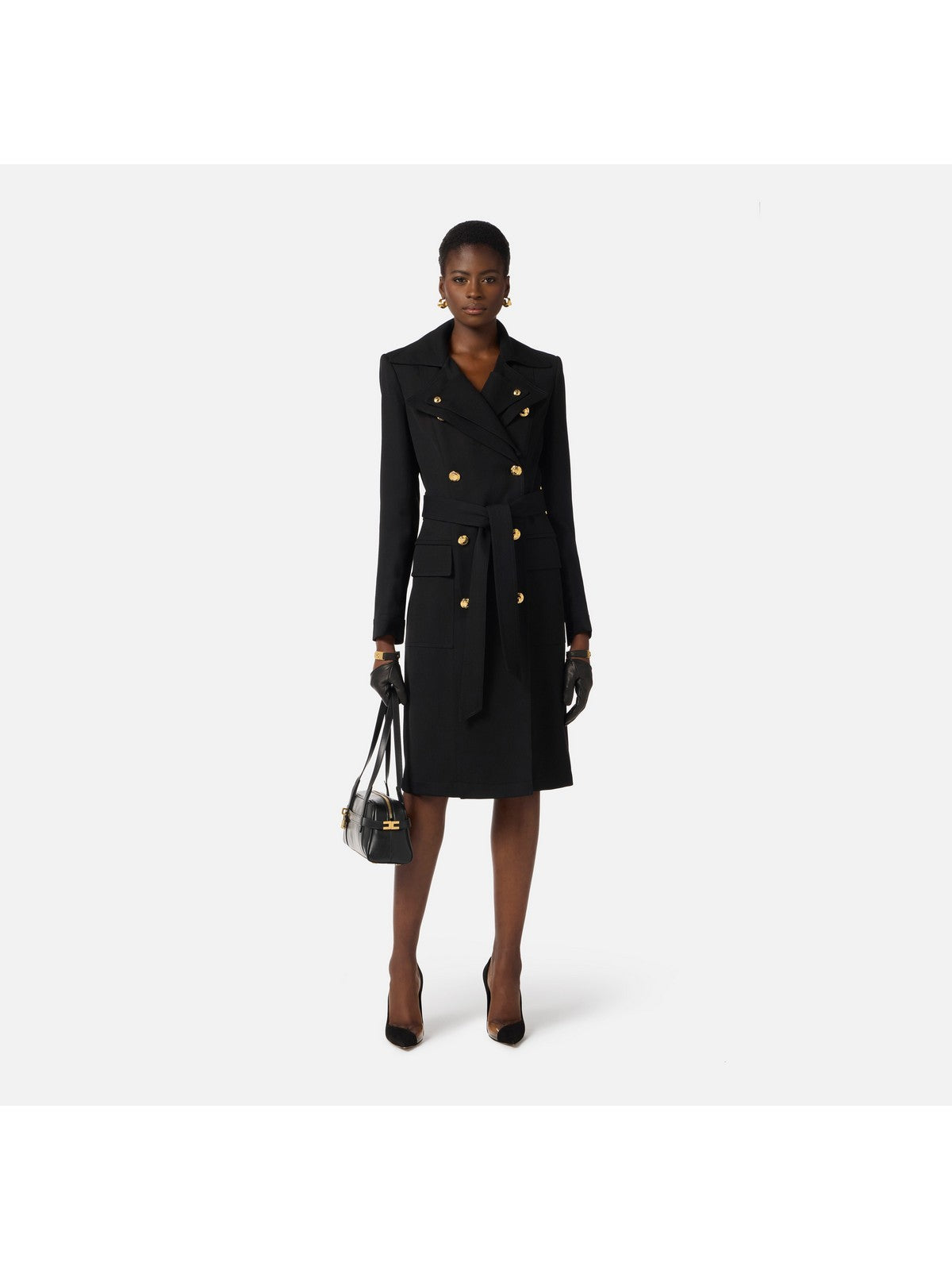 ELISABETTA FRANCHI Trench Donna  SP00561E2 110 NERO                     S