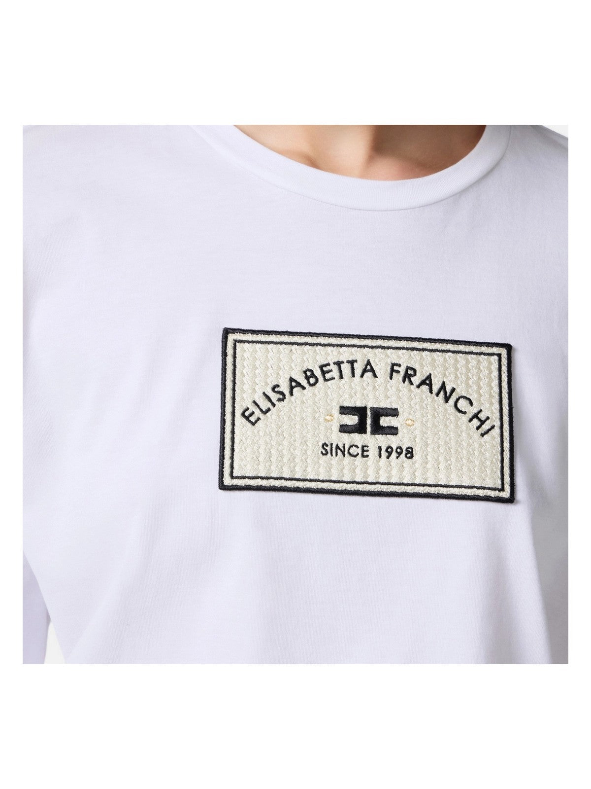 ELISABETTA FRANCHI T-shirt i typka MA03551E2-270 White