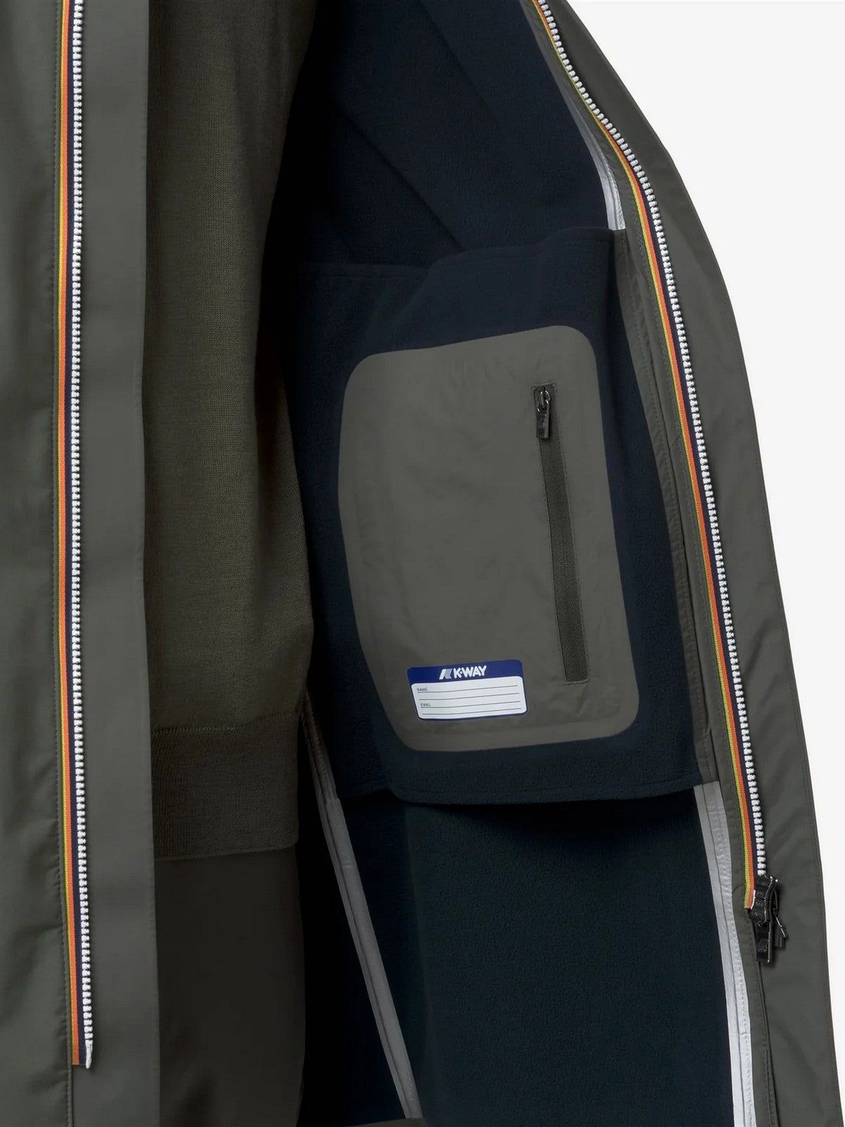 K-WAY Giubbino Uomo Thomas bonded K7126WW AF0 GREEN BLACKISH  - BL