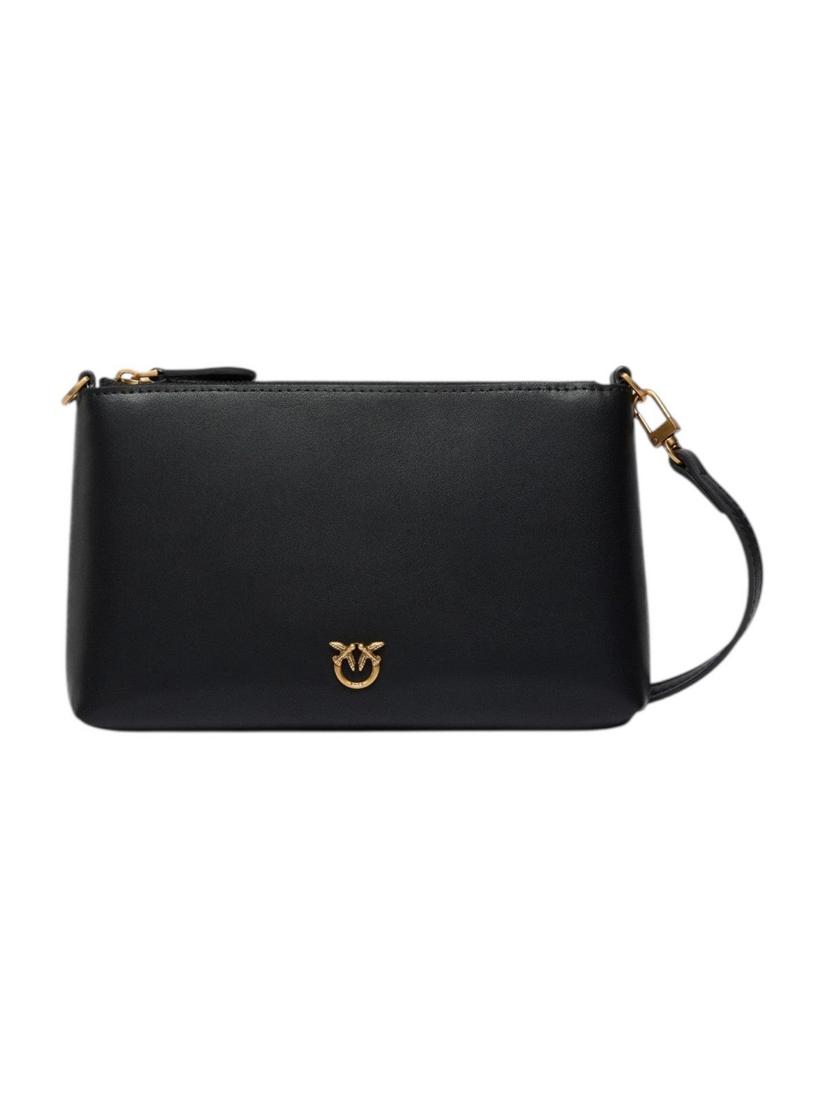 PINKO Pochette Donna FLAT HORIZONTAL MINI VITELLO S 104277-A0F1 Z99Q NERO-ANTIQUE GOLD