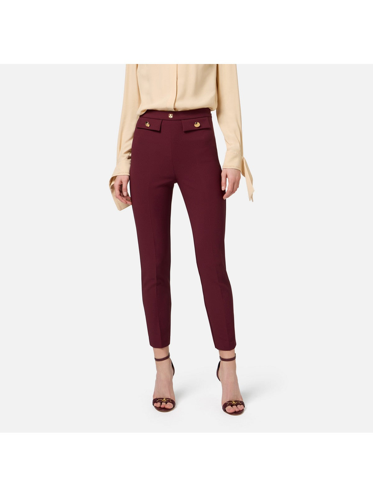 ELISABETTA FRANCHI PA02446E2 CG3 Red woman trousers