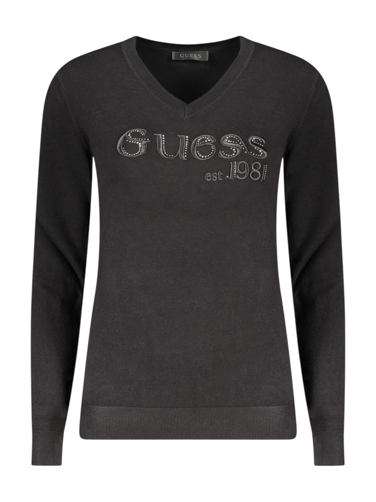 GUESS Maglione Donna LS VN SAYLOR LOGO SWTR W5BR41 Z2NQ2 JBLK Jet Black A996