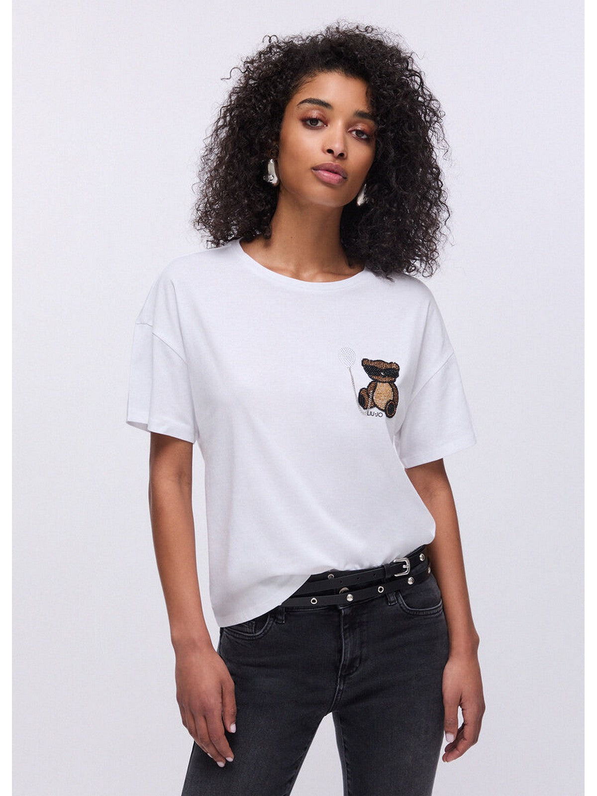 LIU JO WHITE T-shirt Donna  WA6414JS923 P9430 Bianco bear LiuJo