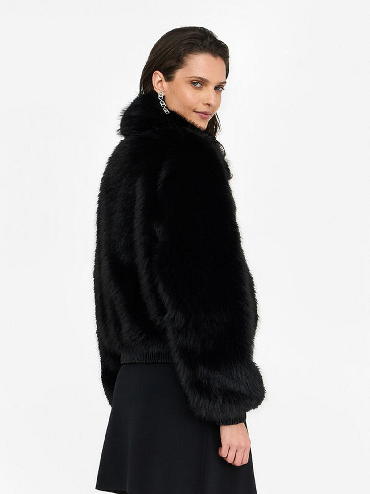 LIU JO BLACK Pelliccia Donna  CF5185E1037 22222 Nero