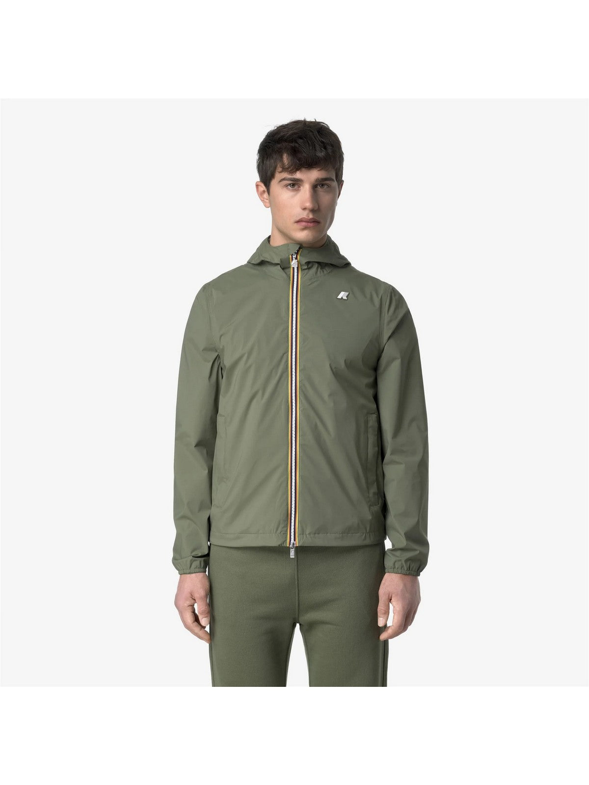 K-WAY Giubbino Uomo Jack  Stretch Nylon Jersey K3123UW V15 Green Lichen