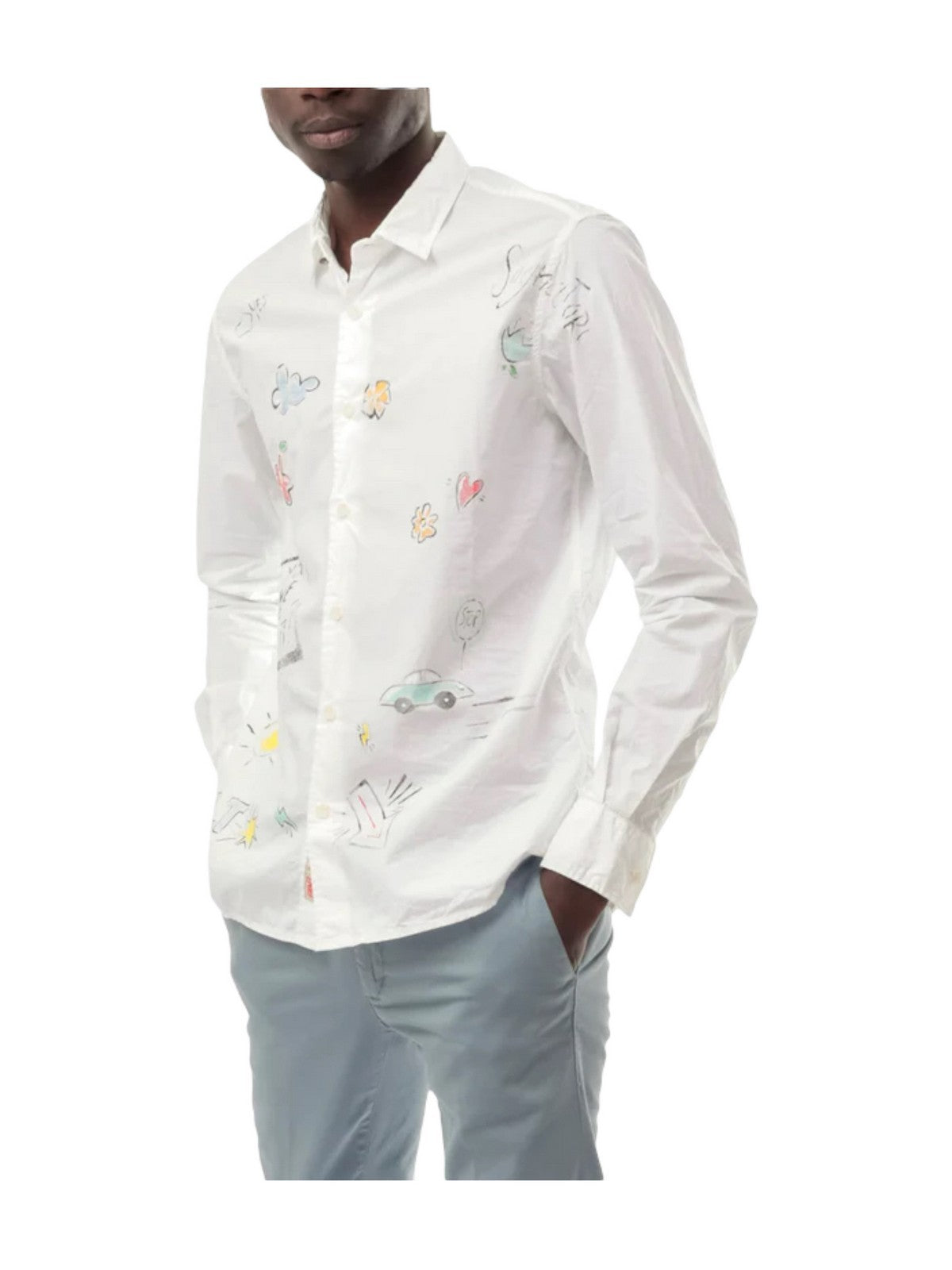 BOB Camicia Uomo  TUTOR121 DIS0022 Bianco