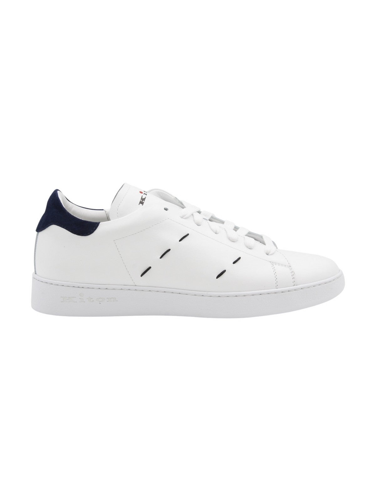 KITON Sneaker Uomo  USSA068N0114701004 WHITE/INK BLUE Bianco